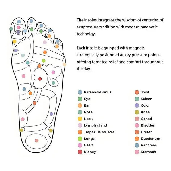 Premium 68 Magnetic Massage Insoles – Foot Acupressure Therapy for Weight Loss and Wellness