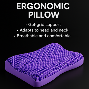 Pectin Breathable TPE Cervical Pillow – Zero Pressure Neck Support, Washable & Latex-Like Comfort