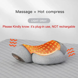 Electric Neck Massage Pillow - Heating, Vibration & Cervical Traction for Relaxation & Spine Support