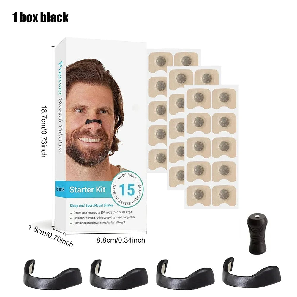 Skin Safe Nasal Strips – Magnetic Nasal Dilator for Better Breathing, Snoring Relief & Oxygen Boost