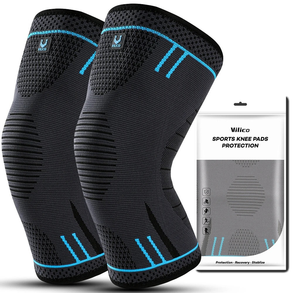 Compression Knee Support Sleeve – Elastic, Breathable Sports Brace with Anti-Collision Pad
