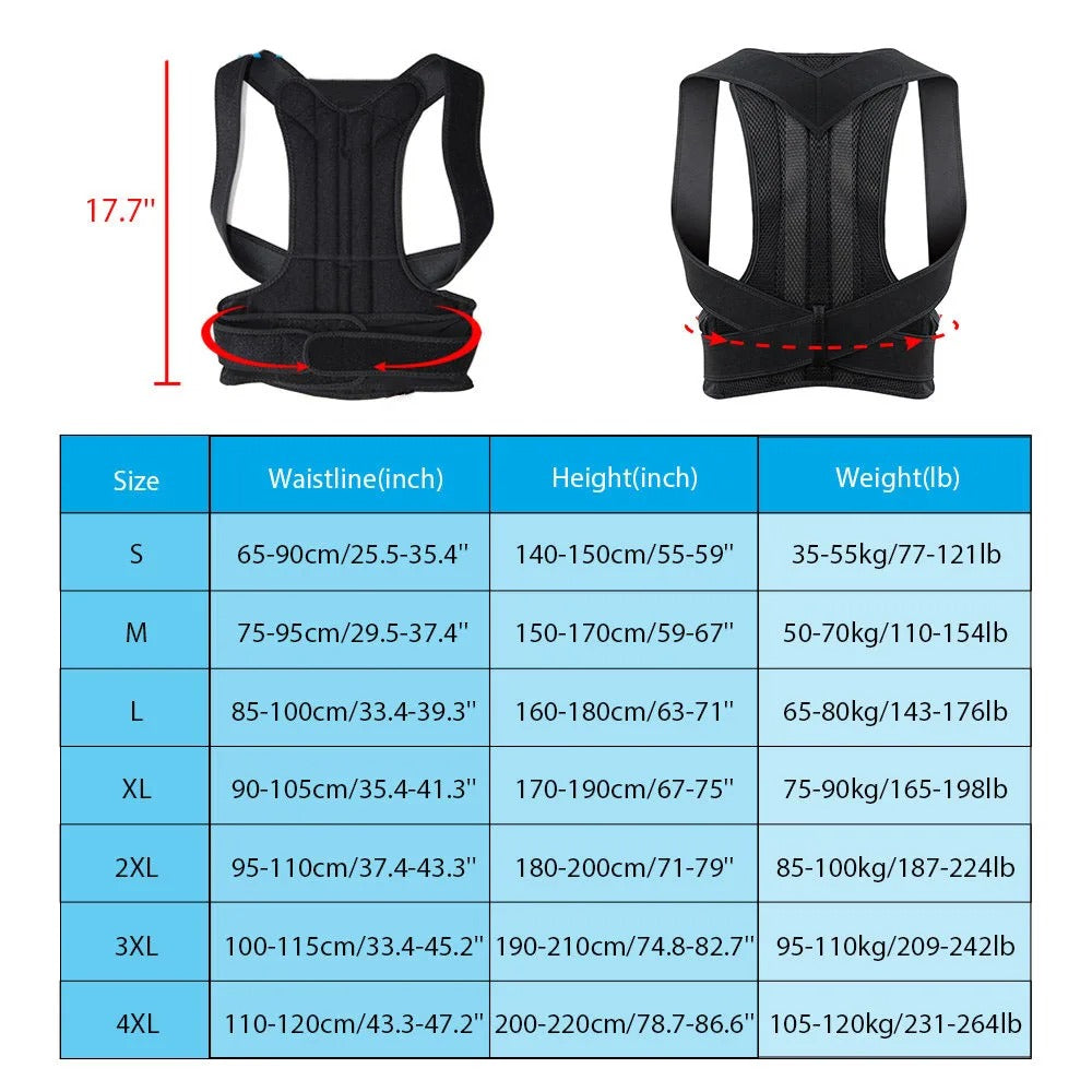 New Upper Back Posture Corrector - Clavicle Support & Shoulder Brace
