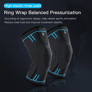 Compression Knee Support Sleeve – Elastic, Breathable Sports Brace with Anti-Collision Pad