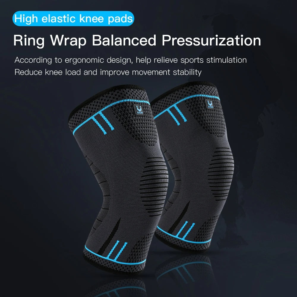 Compression Knee Support Sleeve – Elastic, Breathable Sports Brace with Anti-Collision Pad