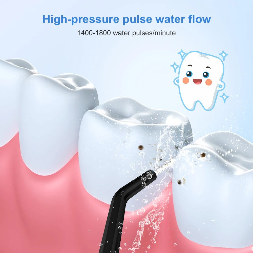 Water Flosser 300 ml Cordless Oral Irrigator, IPX7 Waterproof, 4 Modes, USB Rechargeable