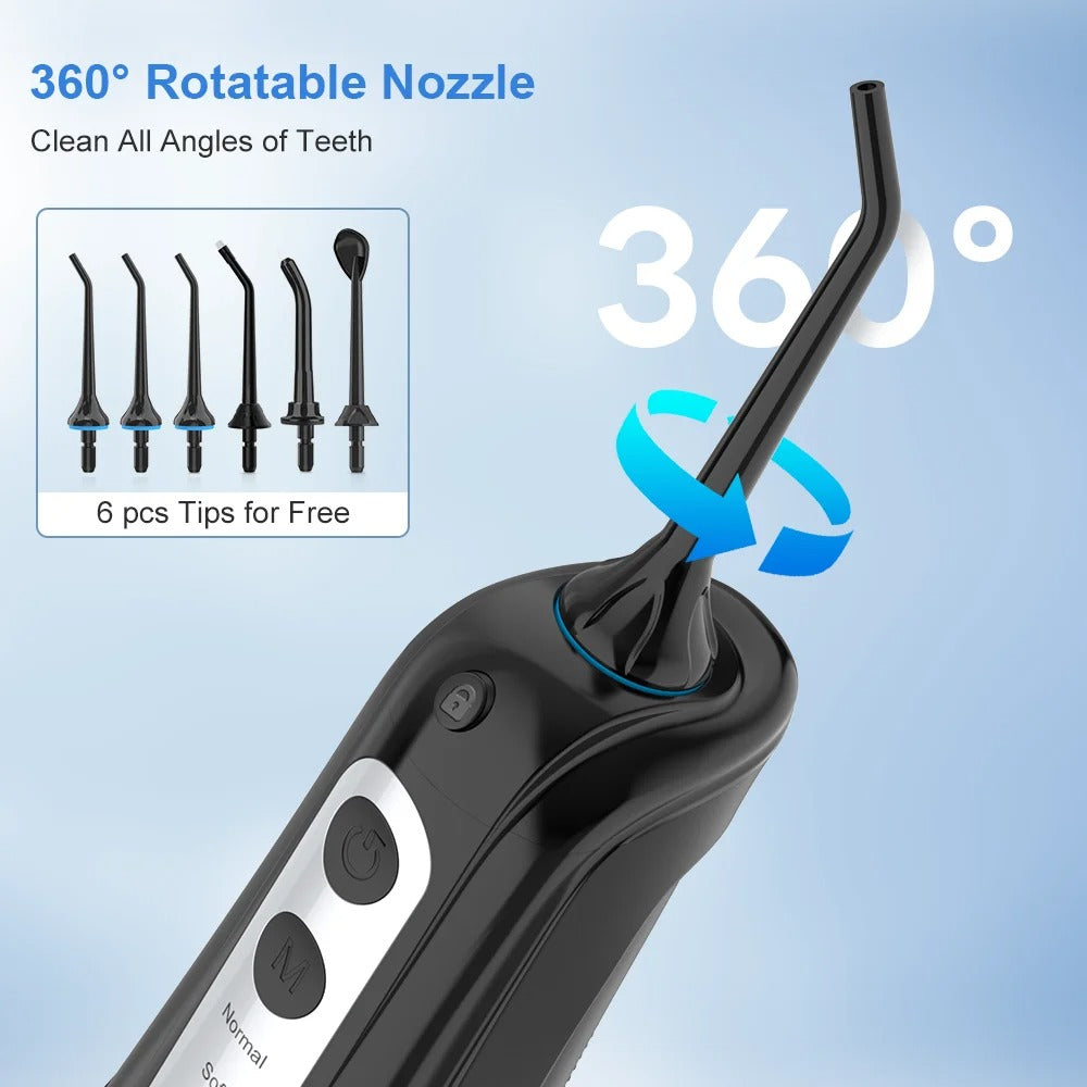 Water Flosser 300 ml Cordless Oral Irrigator, IPX7 Waterproof, 4 Modes, USB Rechargeable