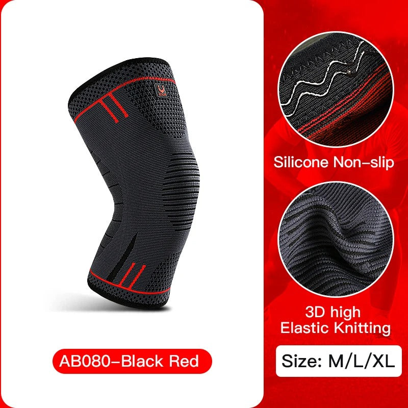 Compression Knee Support Sleeve – Elastic, Breathable Sports Brace with Anti-Collision Pad