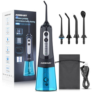 Water Flosser 300 ml Cordless Oral Irrigator, IPX7 Waterproof, 4 Modes, USB Rechargeable