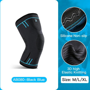 Compression Knee Support Sleeve – Elastic, Breathable Sports Brace with Anti-Collision Pad