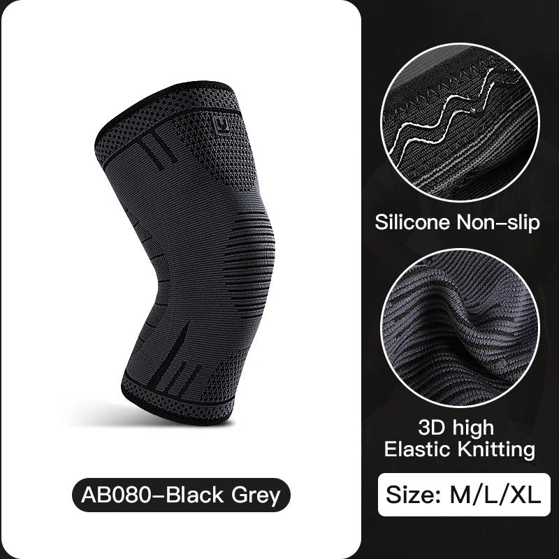 Compression Knee Support Sleeve – Elastic, Breathable Sports Brace with Anti-Collision Pad